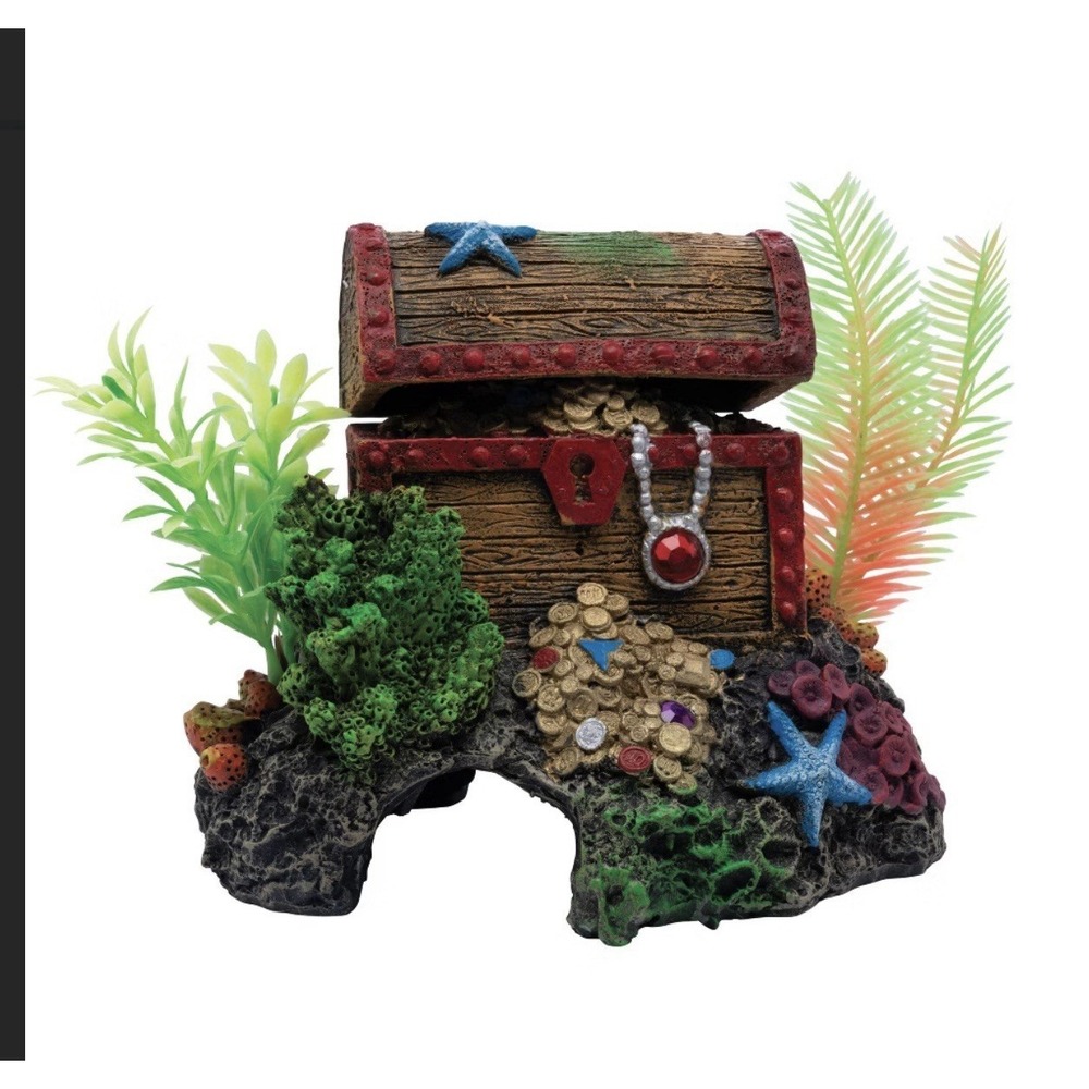 GloFish Cycle XL Treasure Chest Aquarium Light Ornament Decor - New!